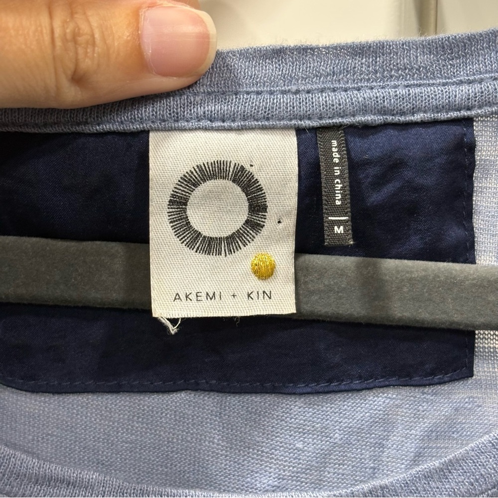 Anthropologie Akemi + Kin linen patchwork top - Picture 4 of 8